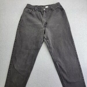 Levis 550 Jeans Womens 16 Short Black Relaxed Fit Tapered Leg Red Tab Denim